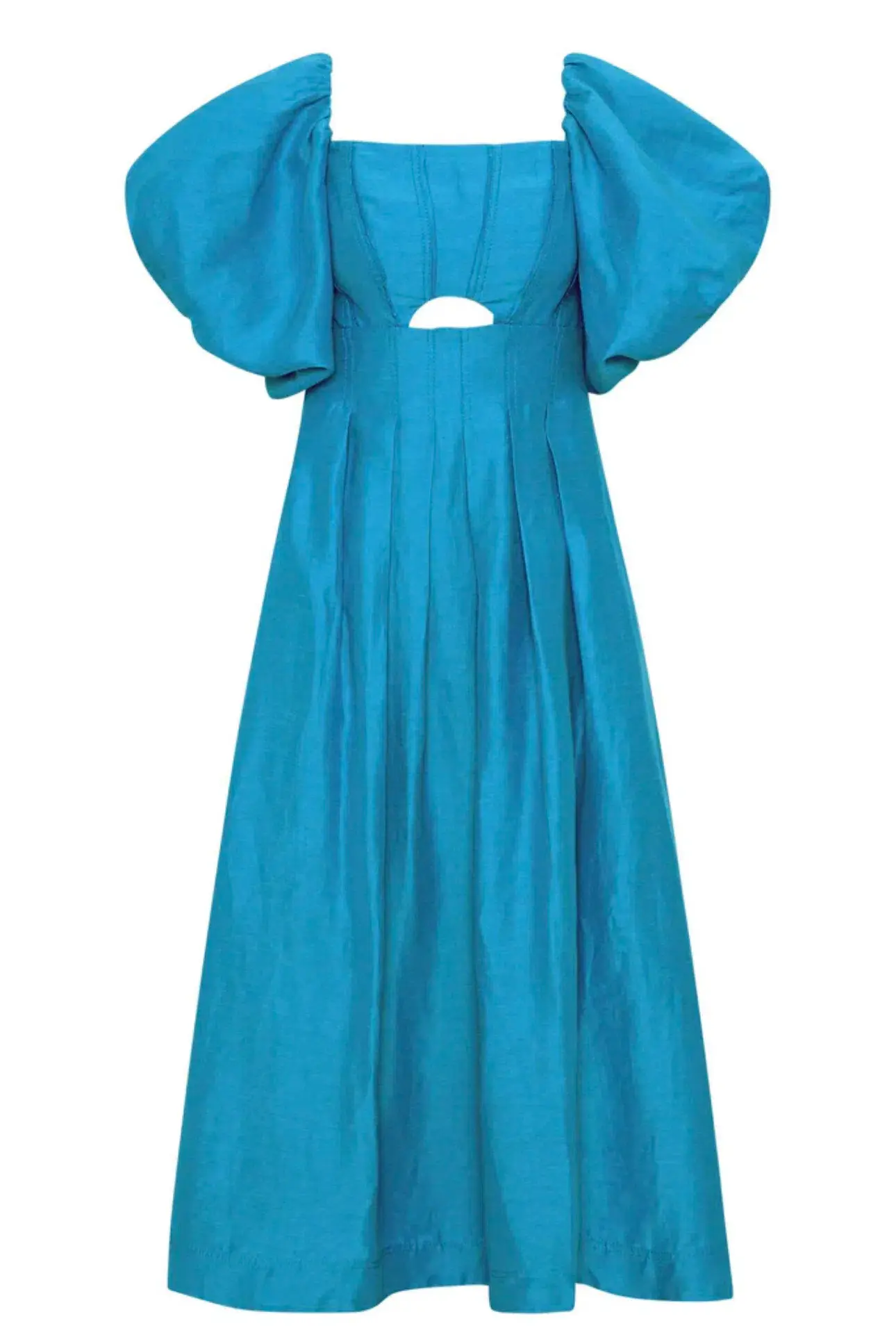 Aje Eugenie Off Shoulder Midi Dress Blue Size 14 - Image 4