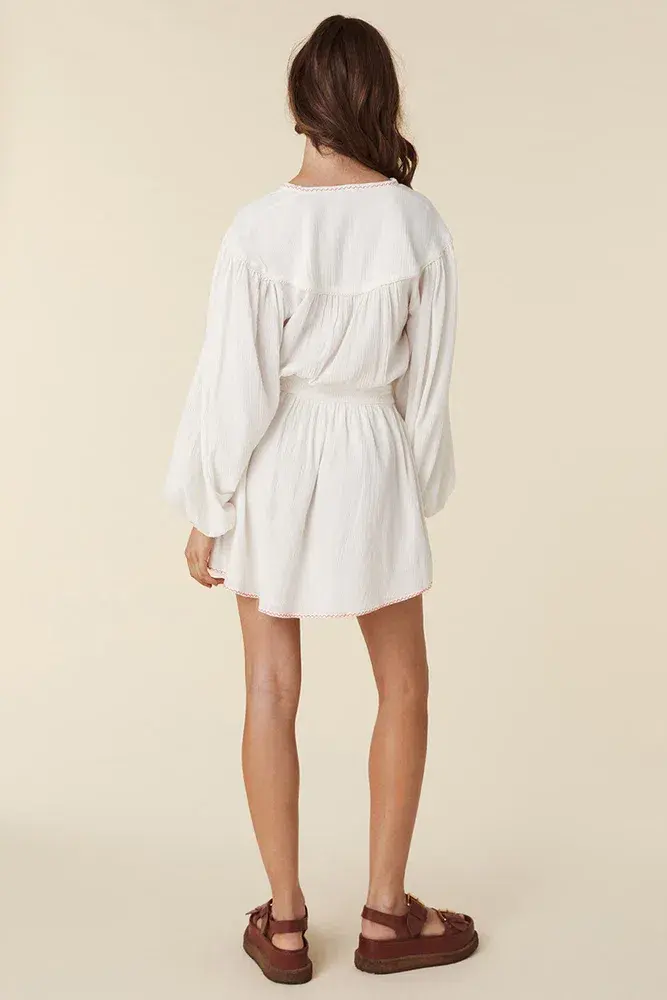 Spell Elodie Mini Dress White Size 14 - Image 5