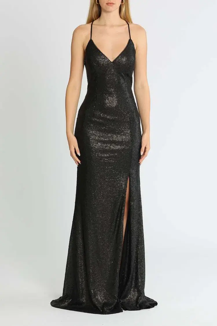 Tania Olsen India Gown Black Size 8 - Image 1