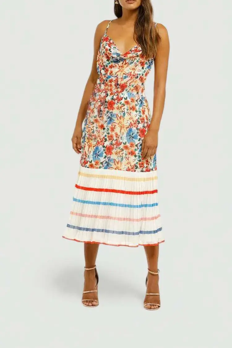 Talulah Merengue Midi Dress Tropicana Floral Multi Print Size 8 - Image 1