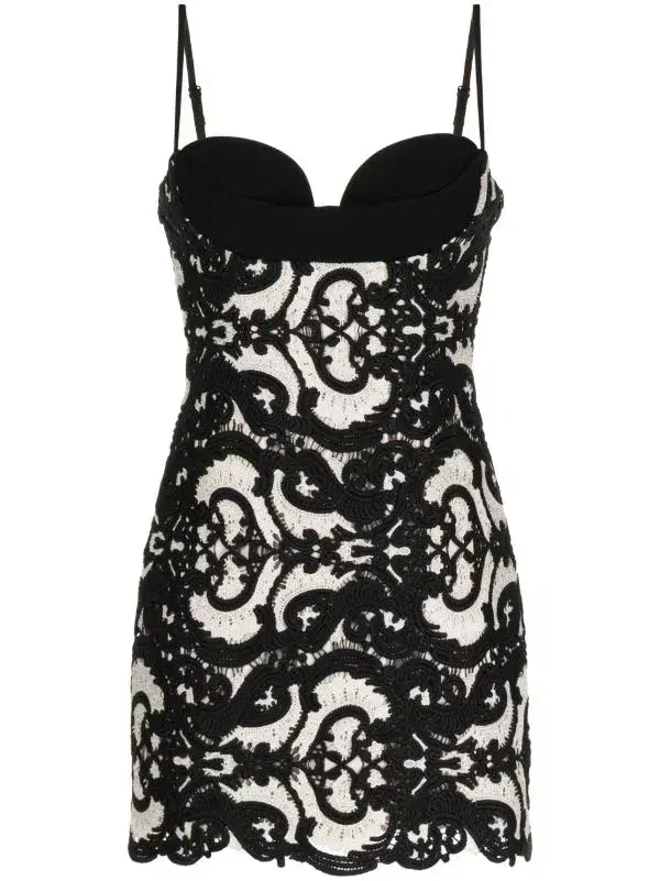 Manning Cartell Material Girls Motif-Embroidery Mini Dress Black Size 6 - Image 4