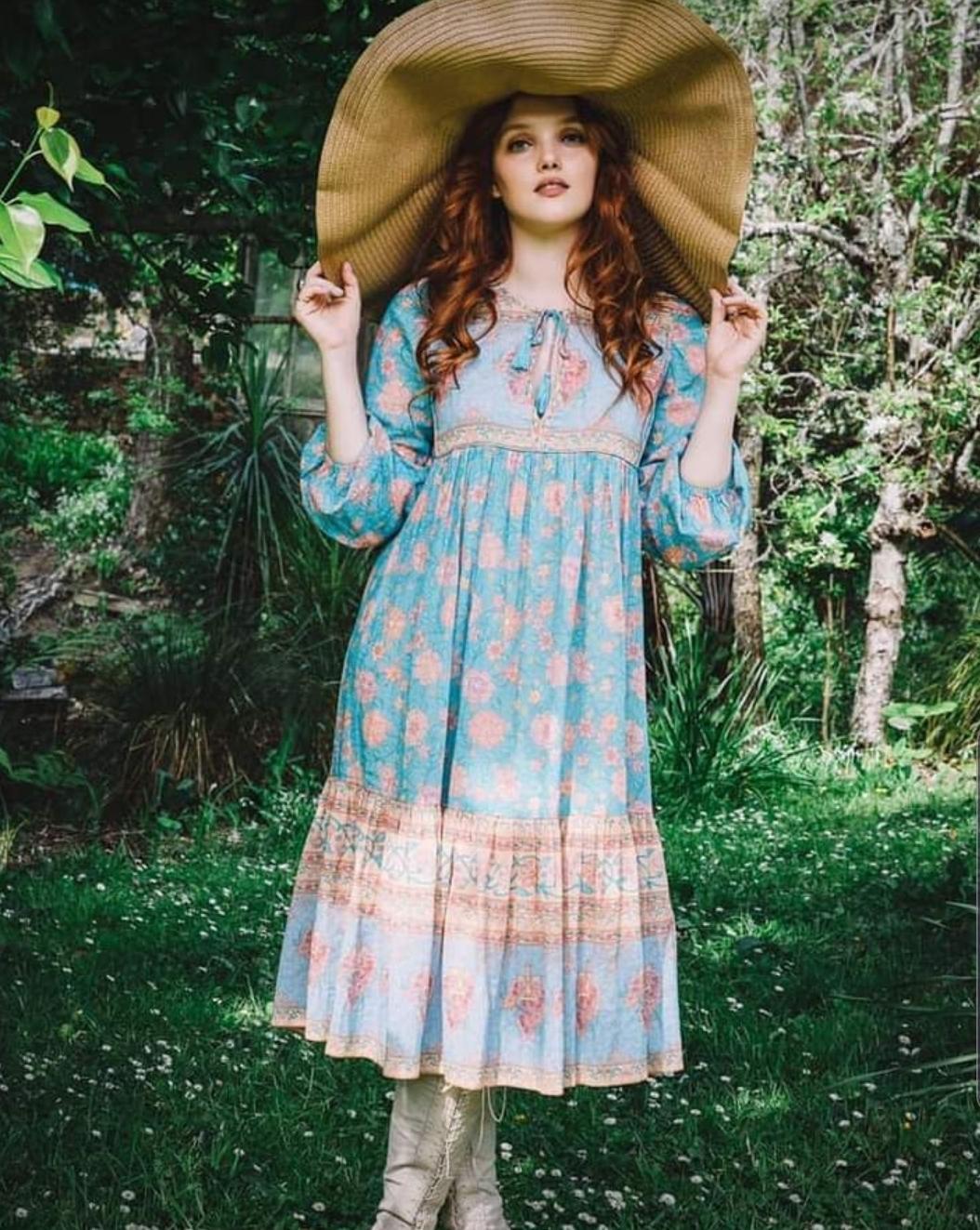 Spell and the Gypsy Love Story Boho Dress Sky Blue Size 8 for rent on The Volte - main image