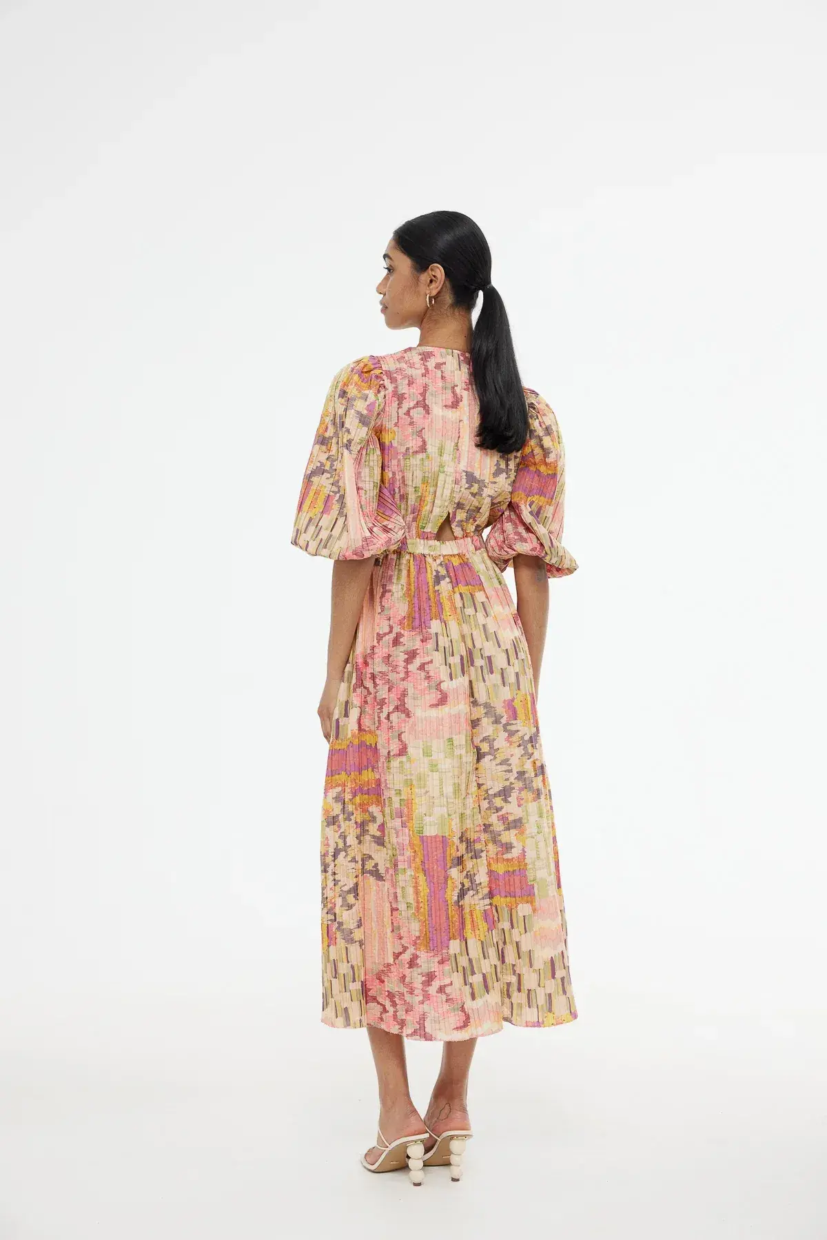 Kinney Electra Dress in Painterly Patchwork Multi Size XS/AU 8 - Image 5