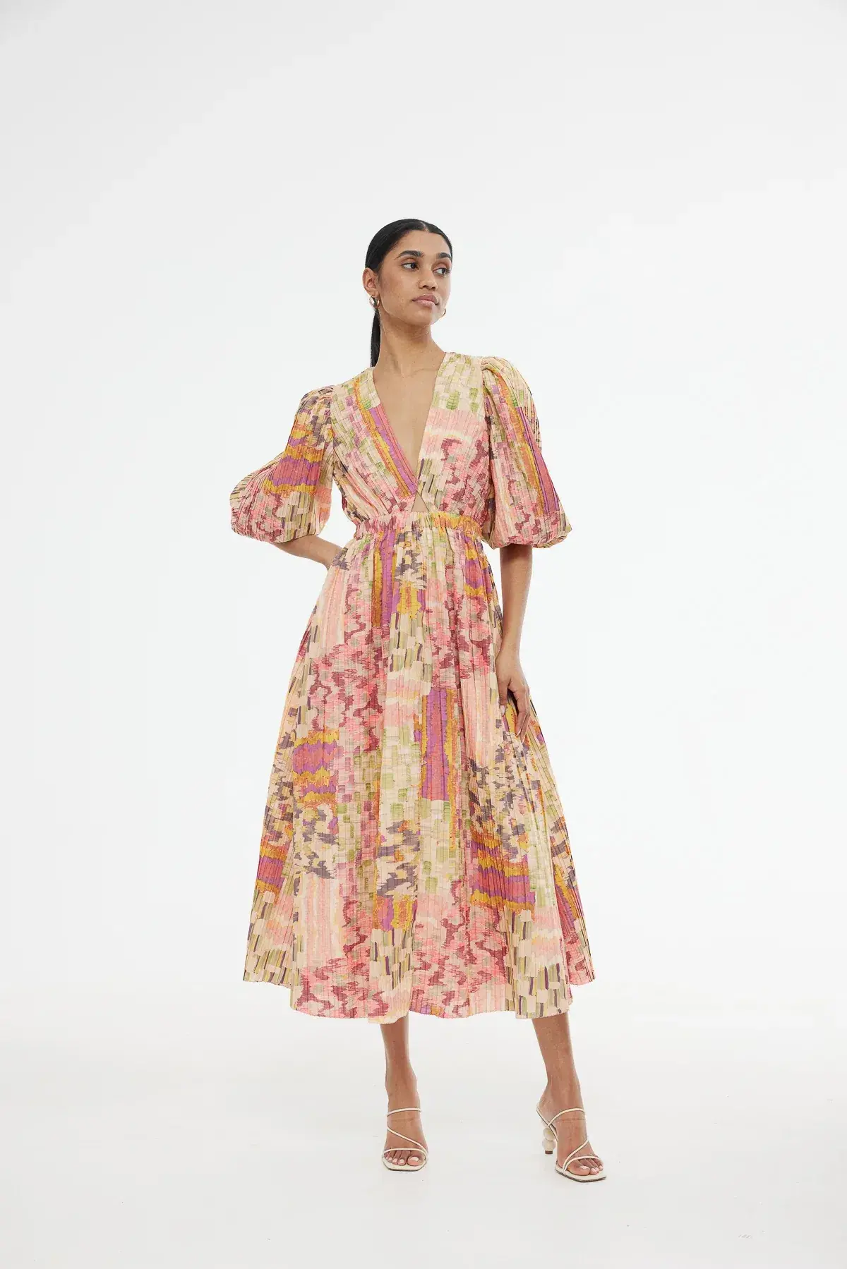 Kinney Electra Dress in Painterly Patchwork Multi Size XS/AU 8 - Image 1