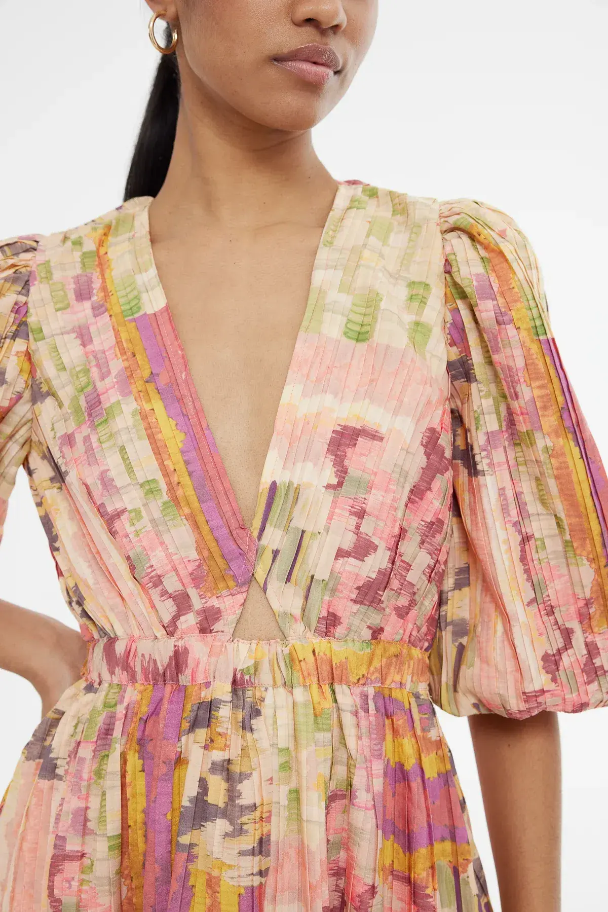 Kinney Electra Dress in Painterly Patchwork Multi Size XS/AU 8 - Image 4