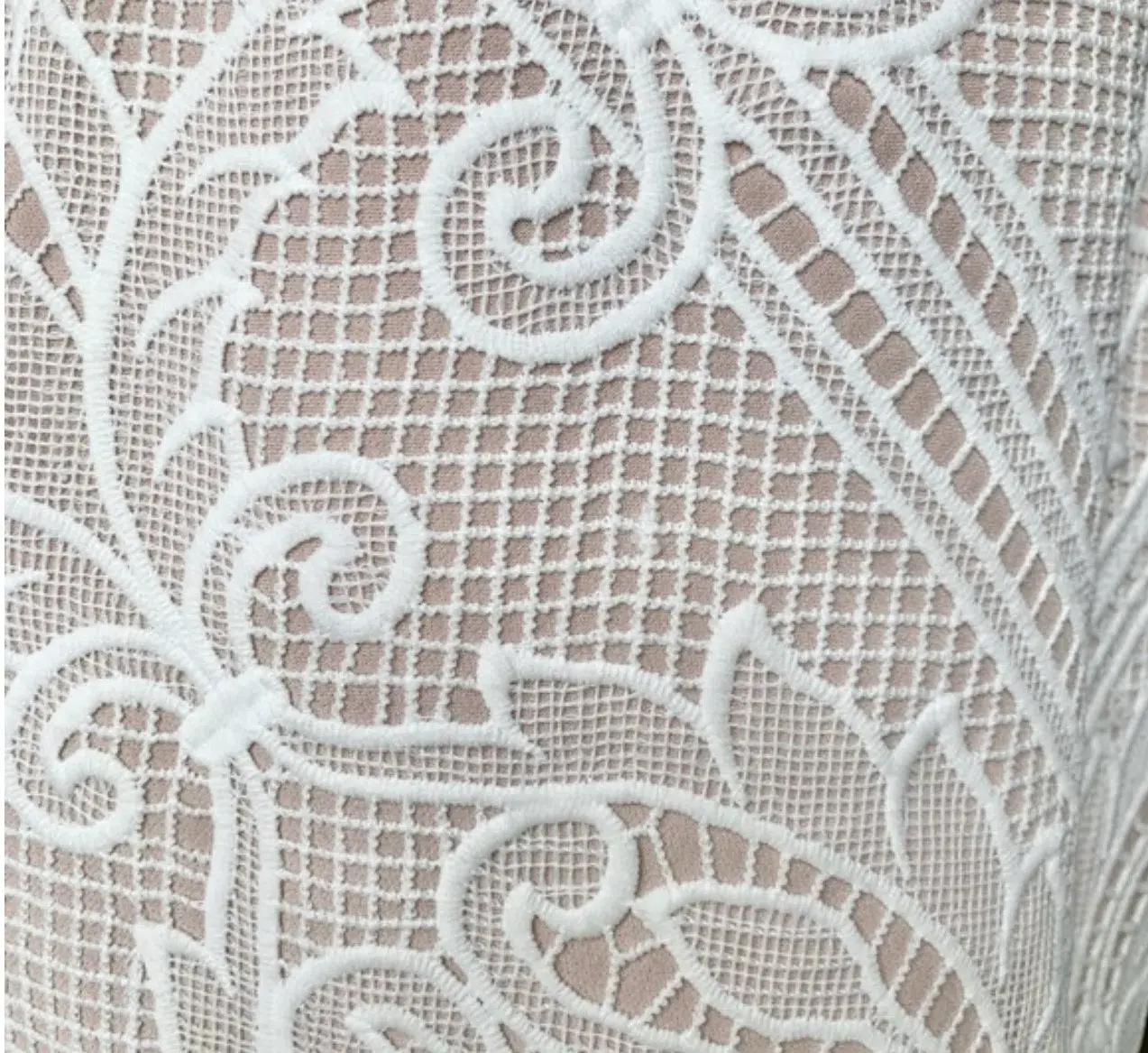 Sheike Lunar Lace Maxi Dress Ivory Size 12 - Image 3
