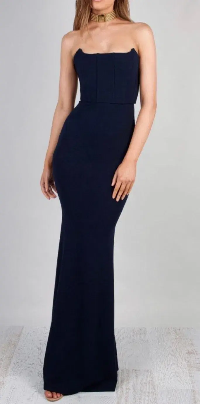 Zachary The Label Elvira Dress Navy Size 12 for rent on The Volte - main image
