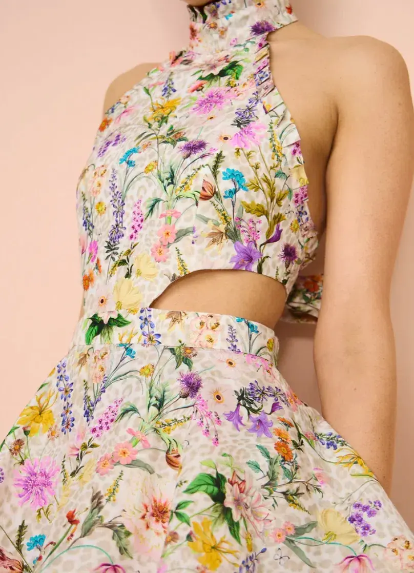Aqua Blu Heather Maxi Dress in Jardine Floral Print Size L / AU 12 - Image 6