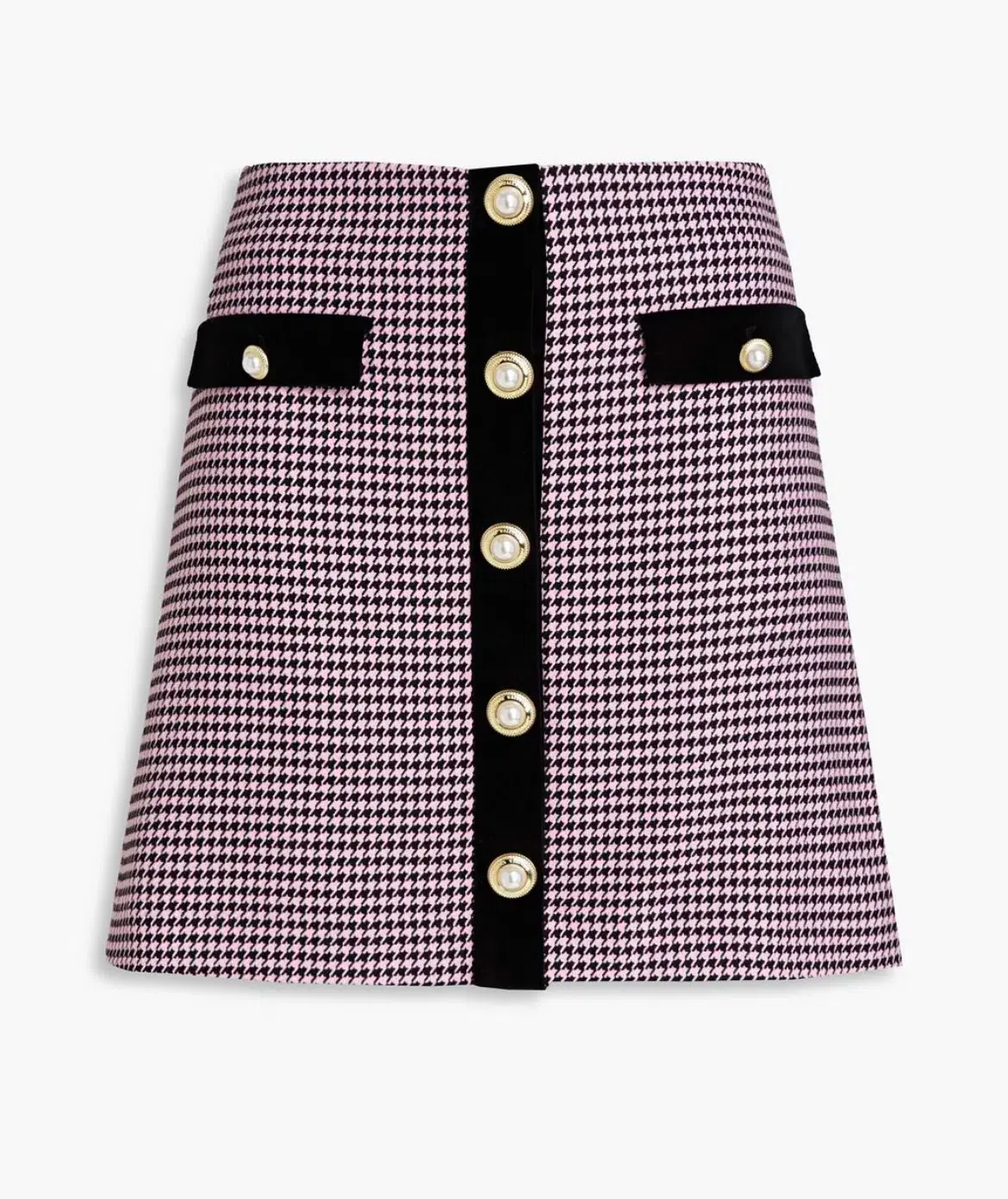 Rebecca Vallance Basinger Tweed Mini Skirt Print UK/AU 12 - Image 4
