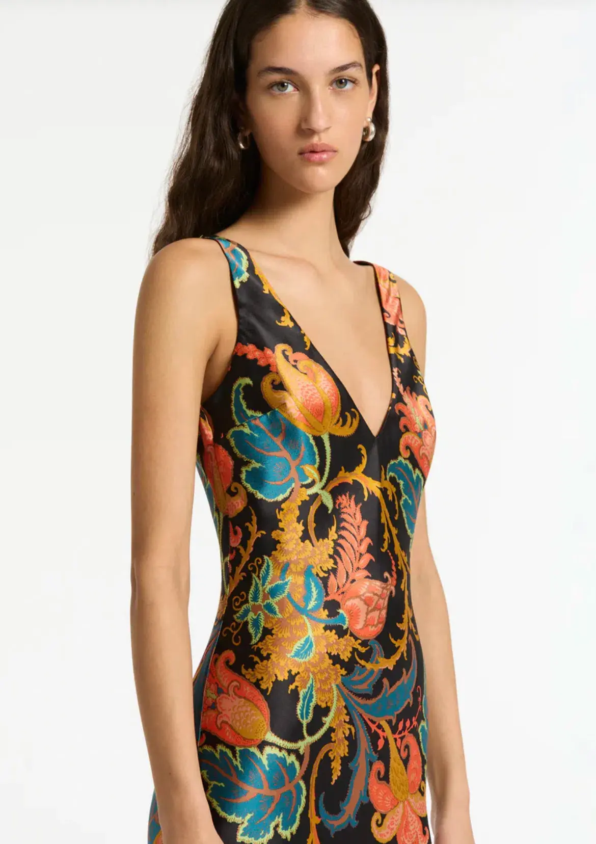 Sir the Label Artiste V Neck Slip Dress Print SIZE 0 - Image 4