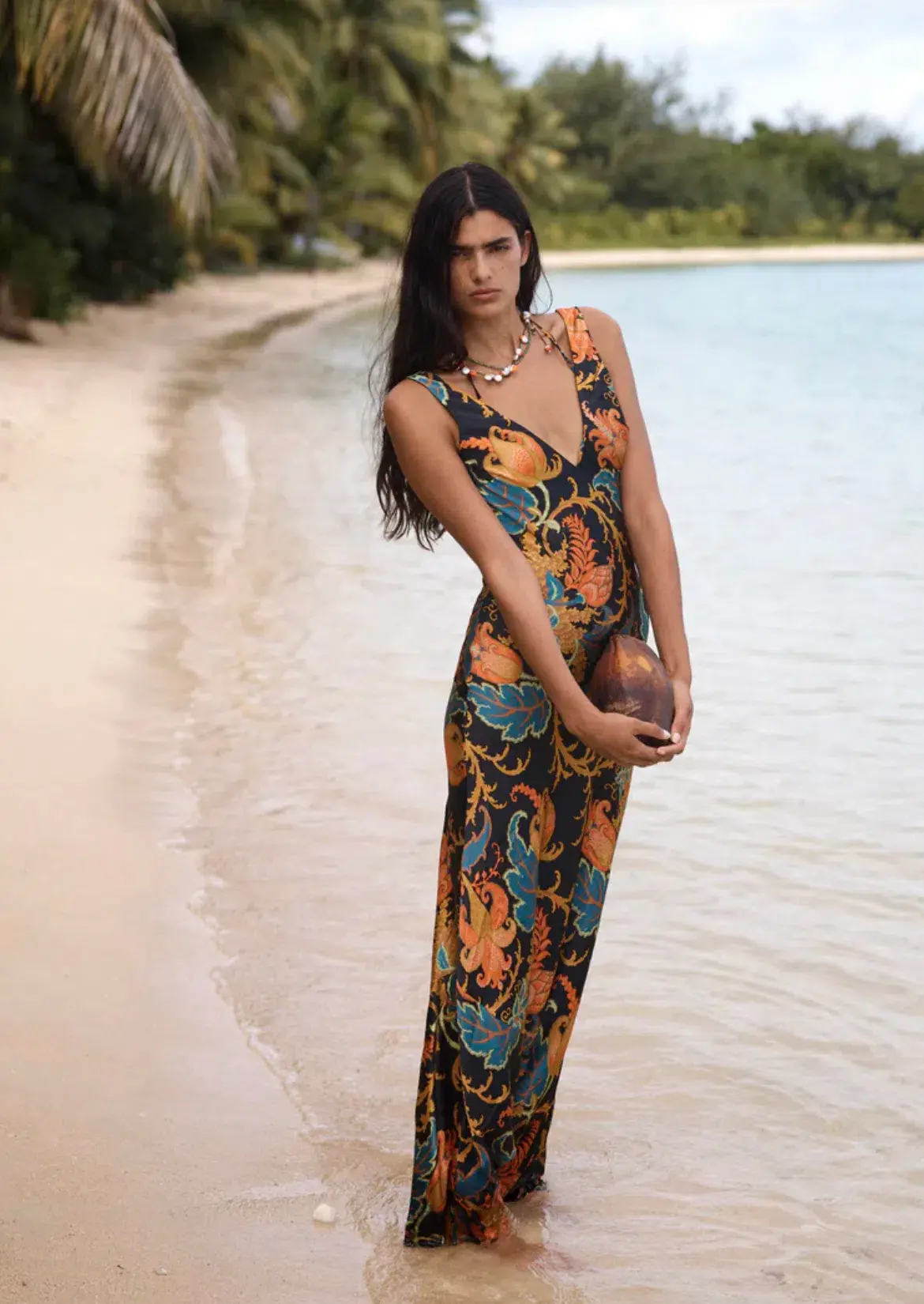 Sir the Label Artiste V Neck Slip Dress Print SIZE 0 - Image 3