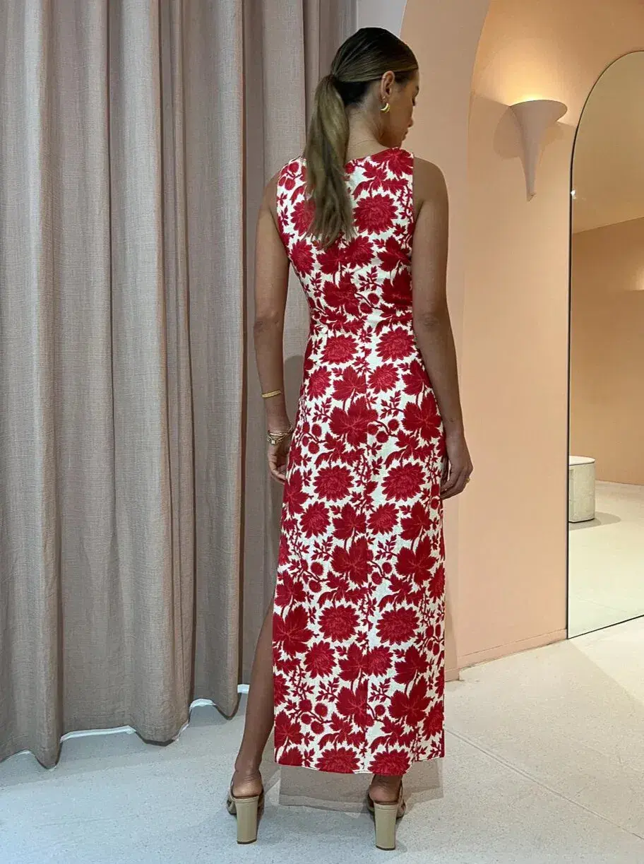 Sir the Label Cinta Cut Out Midi Dress Floral Size 1 / AU 8 - Image 3