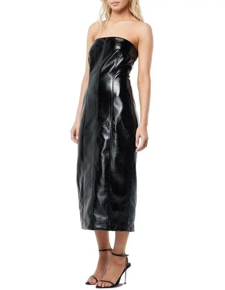 Mossman Organised Chaos Midi Dress Black Size AU 6 - Image 1