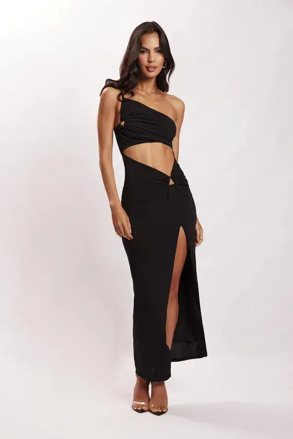 Meshki Sami Cut Out Dress Black Size AU 6 - Image 2