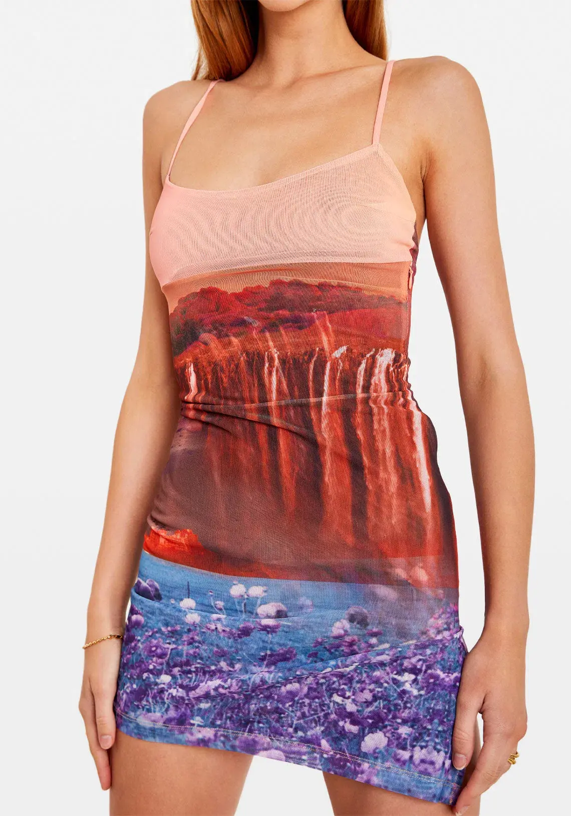 Miaou Anya Mini Dress Oasis Print Size 6 - Image 3