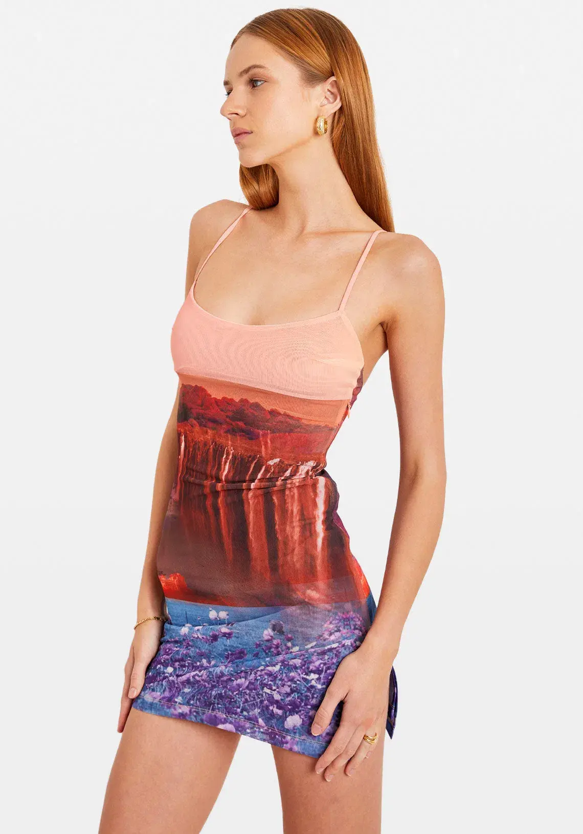 Miaou Anya Mini Dress Oasis Print Size 6 - Image 2