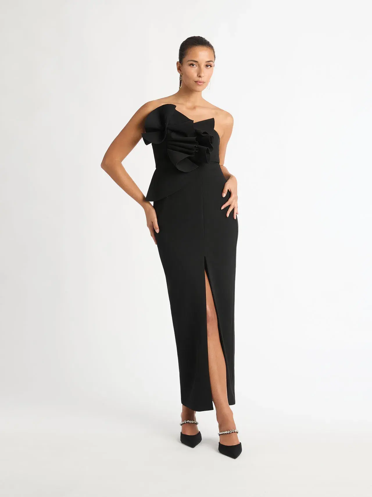 Sheike Origami Maxi Dress Black Size 8 - Image 1