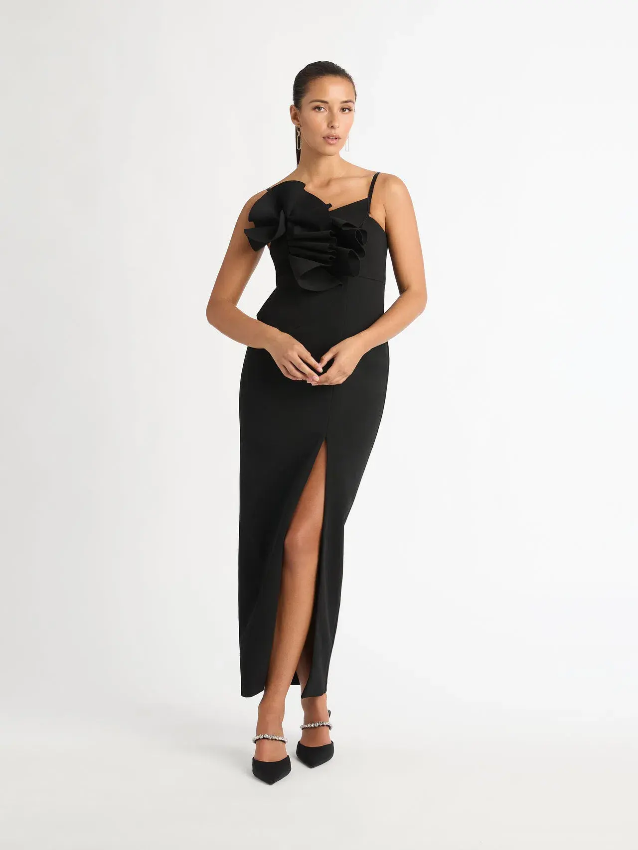 Sheike Origami Maxi Dress Black Size 8 - Image 4