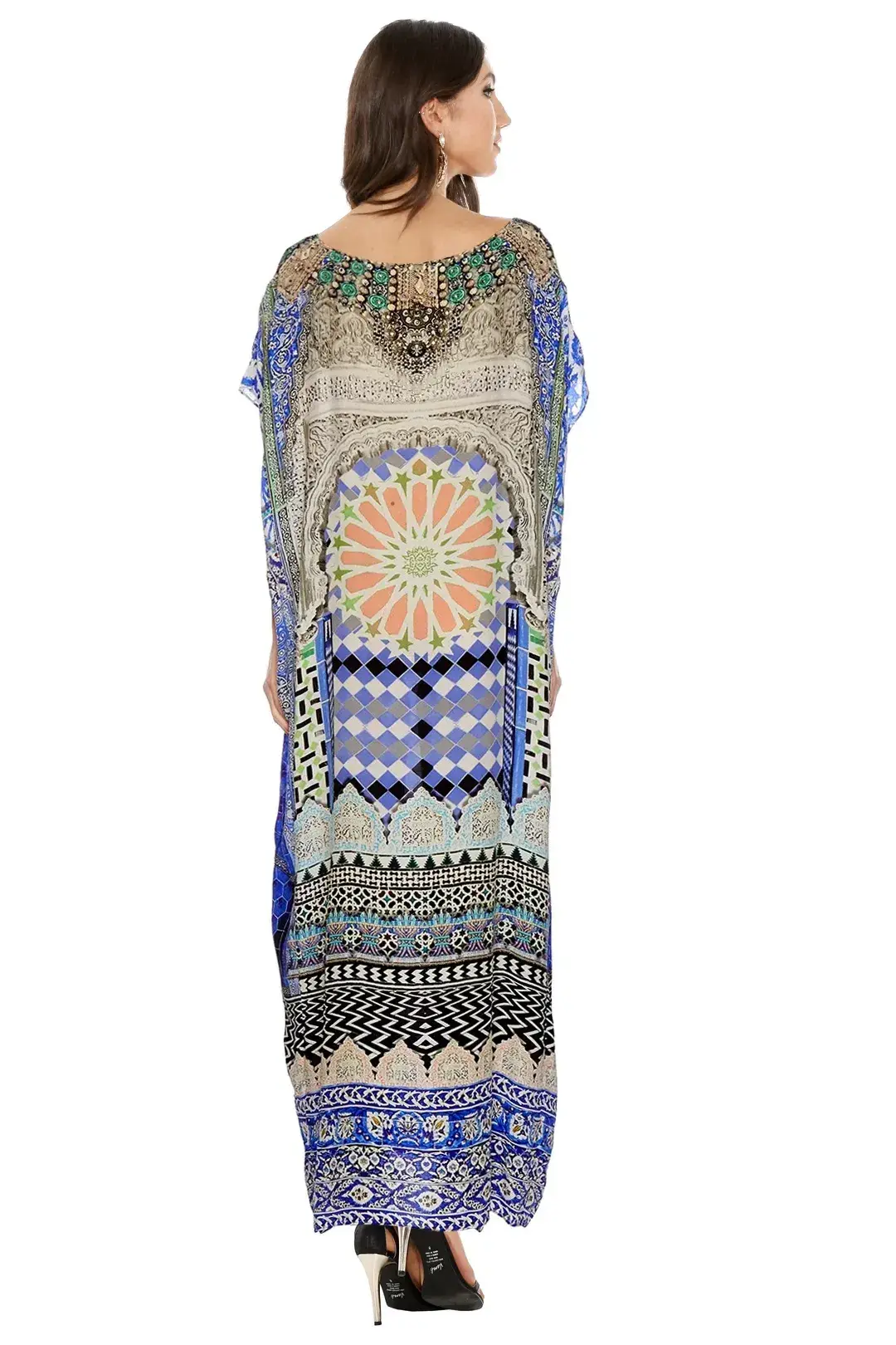 Camilla Courtyard of Maidens Round Neck Kaftan Print One Size - Image 2