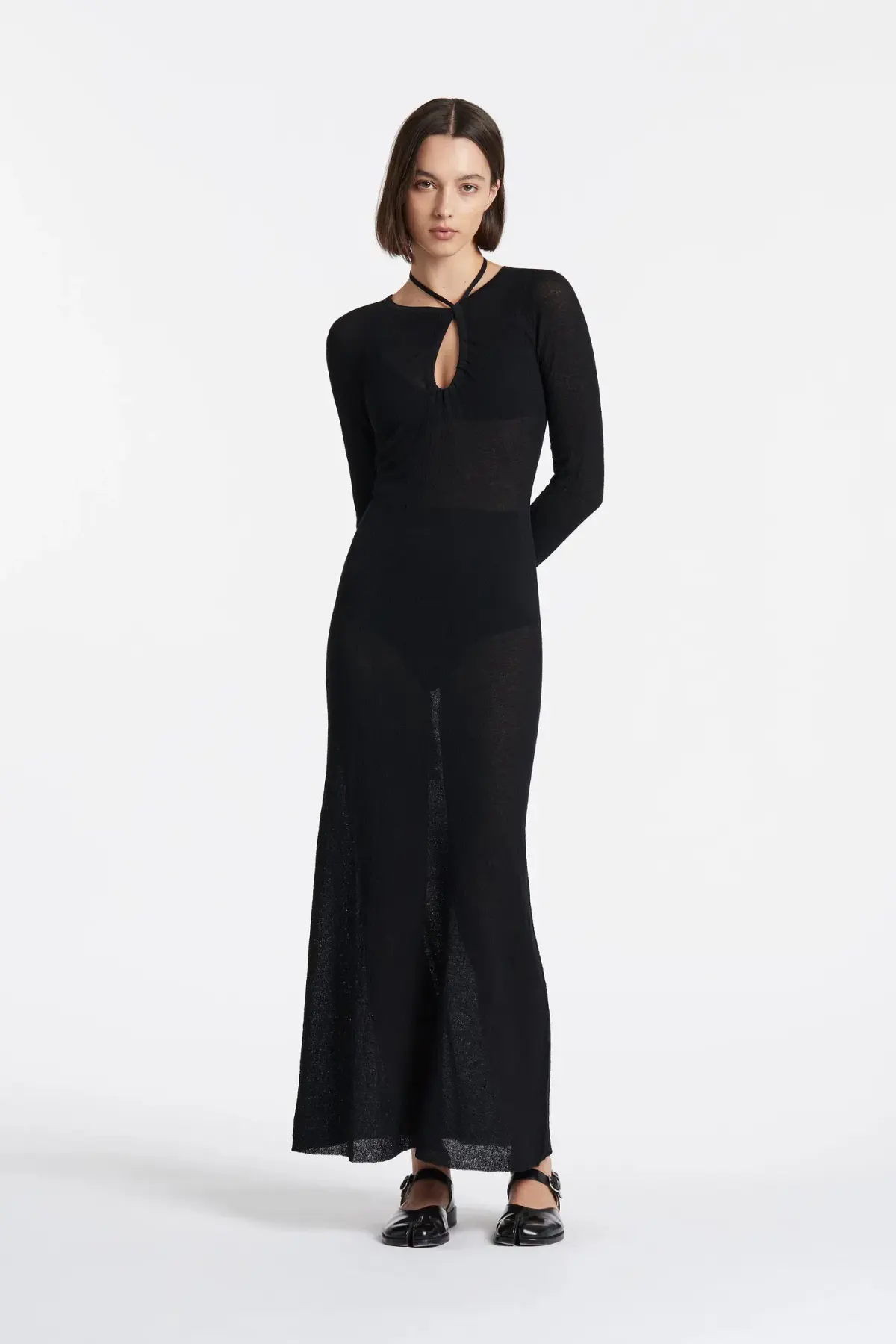 Sir the Label Emmeline Halter Long Sleeve Dress Black Size 1 / AU 8 - Image 1