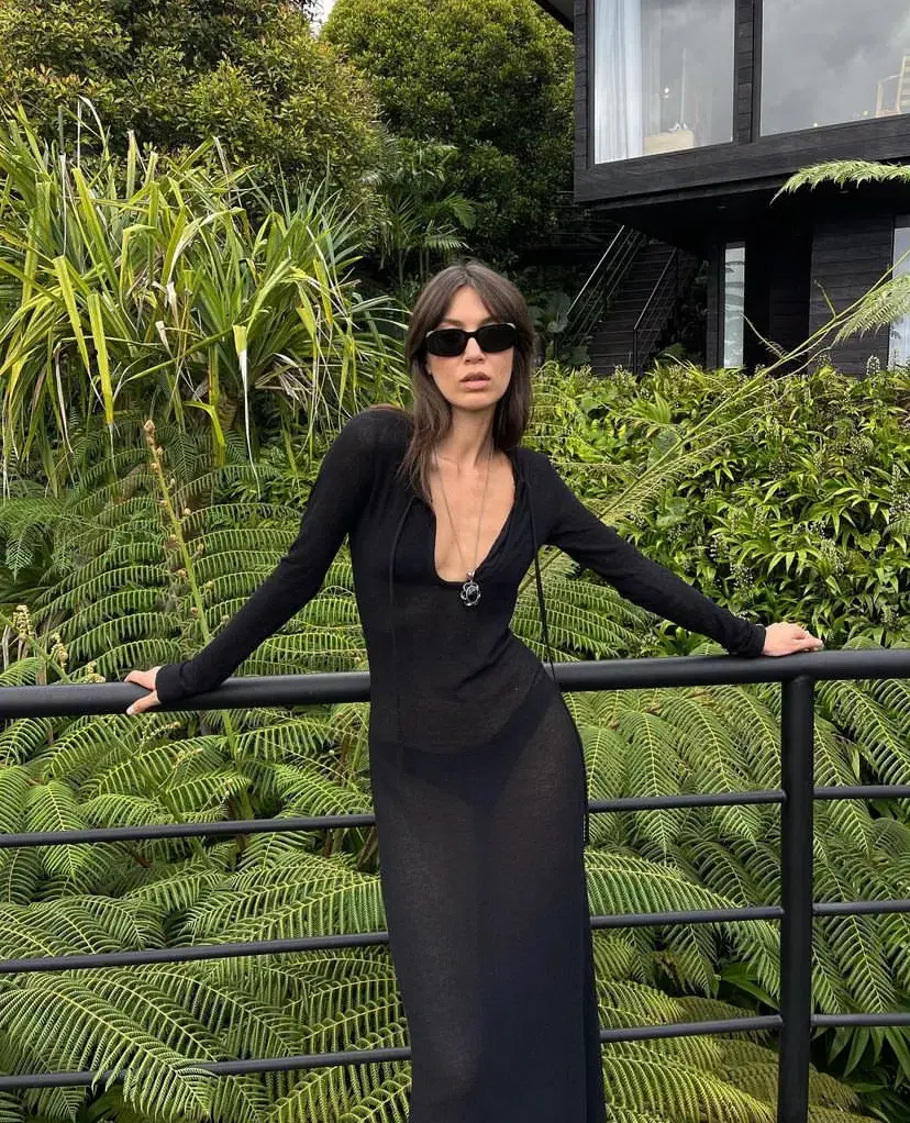 Sir the Label Emmeline Halter Long Sleeve Dress Black Size 1 / AU 8 - Image 2