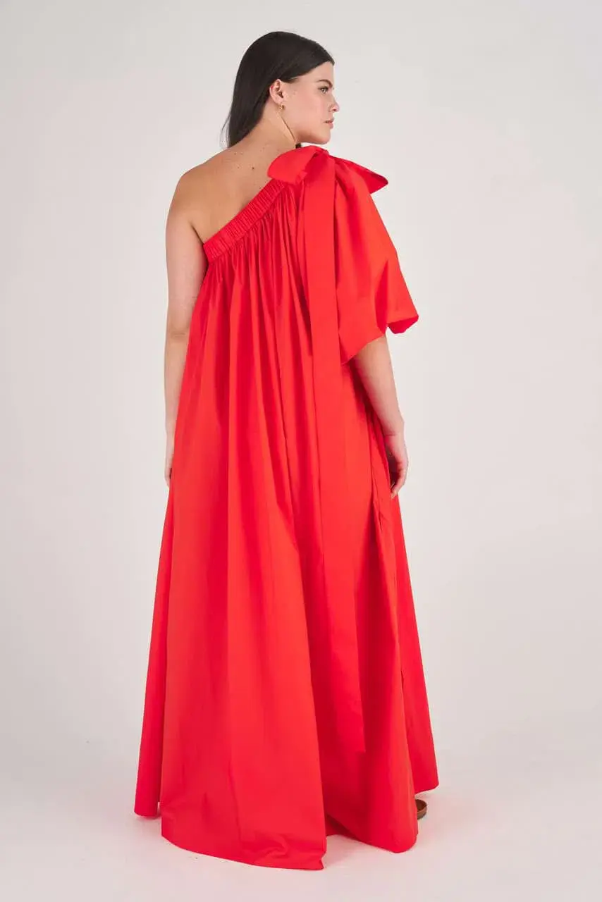 Oroton One Shoulder Dress Red Size AU 8 - Image 5