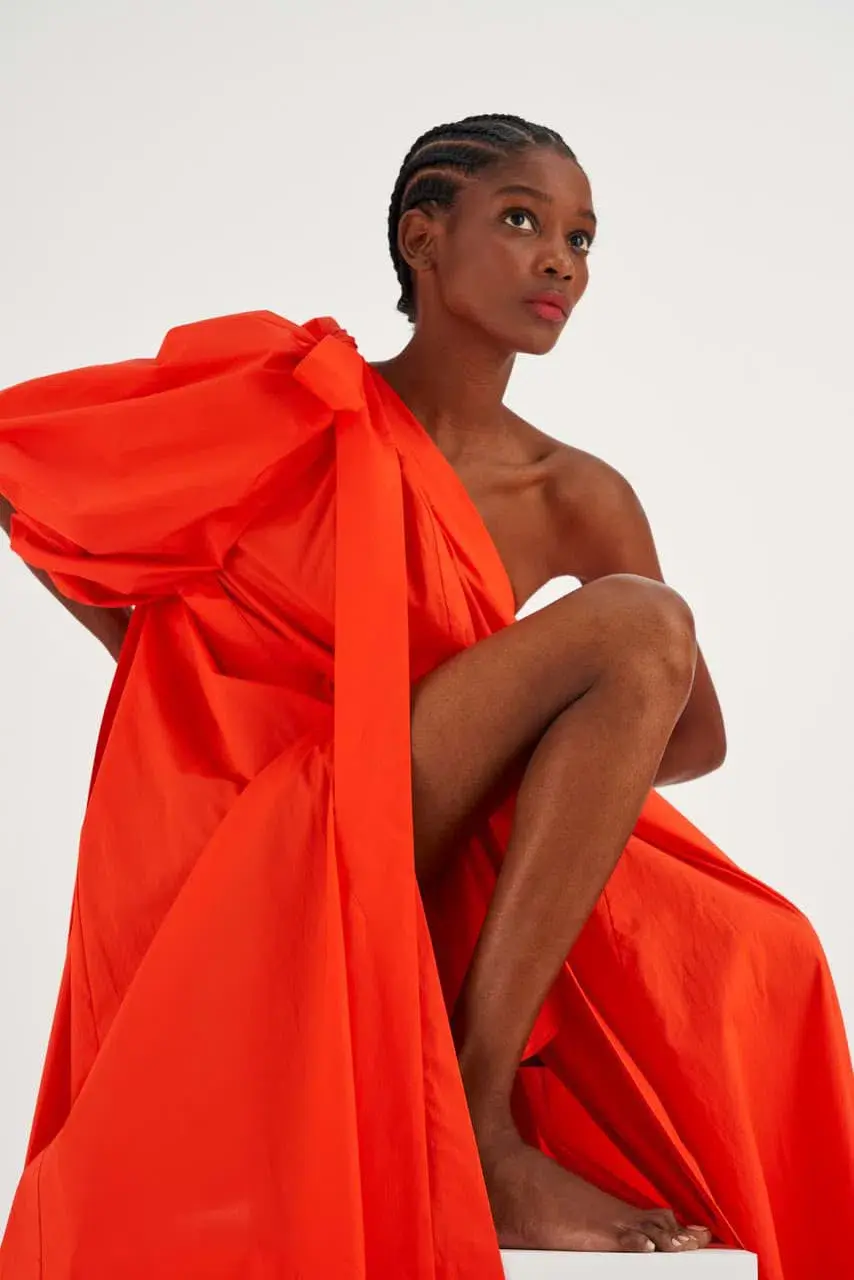 Oroton One Shoulder Dress Red Size AU 8 - Image 4