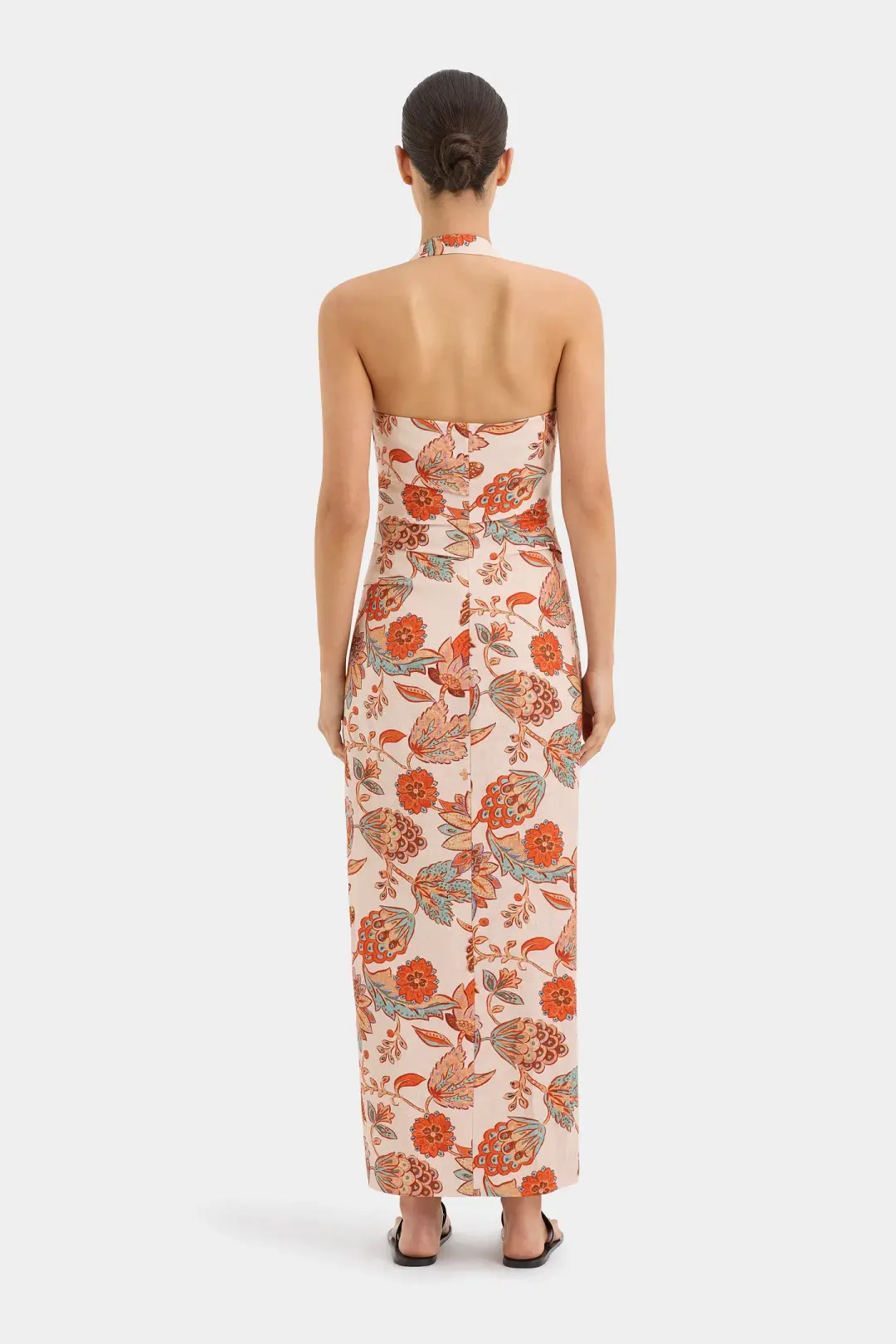 Sir the Label Noemi Halter Midi Dress Desert Wildflower Size 6 for rent on The Volte - main image