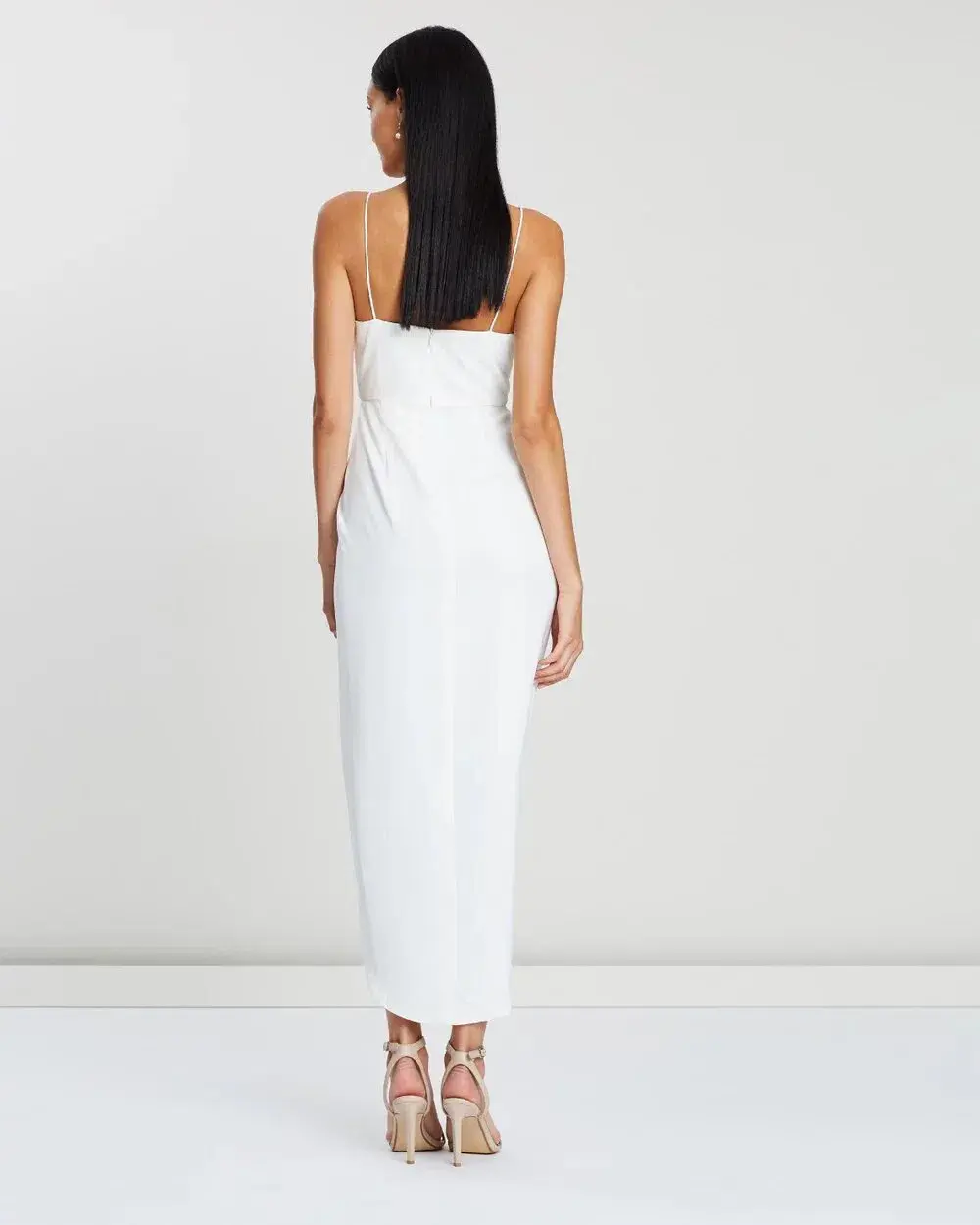 Shona Joy Core Cocktail Draped Maxi Dress White Size 14 - Image 2