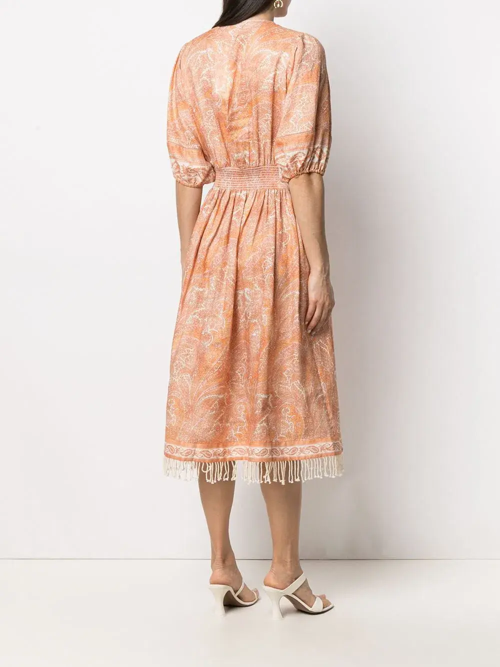 Zimmermann Brighton Shirred Waist Dress Paisley Print Size 0 / AU 8  - Image 2