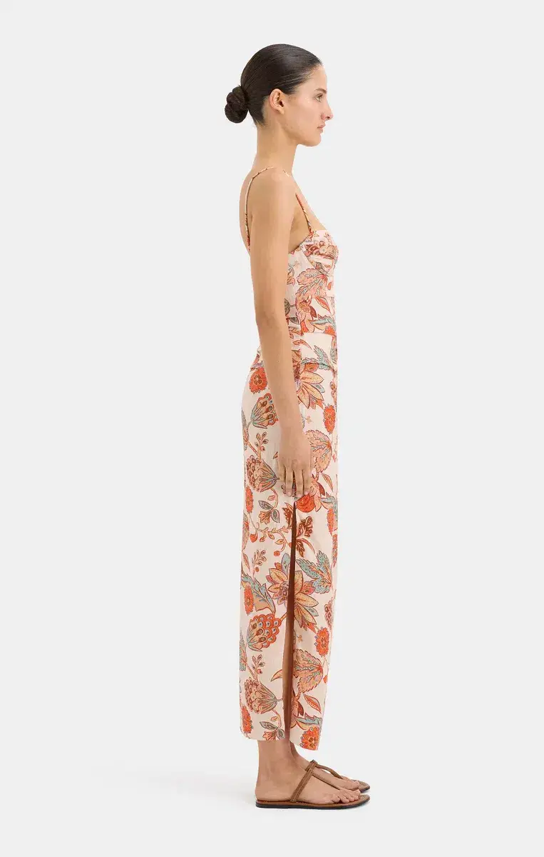 Sir The Label Noemi Balconette Midi Dress Floral Size 1/Au 8 - Image 3