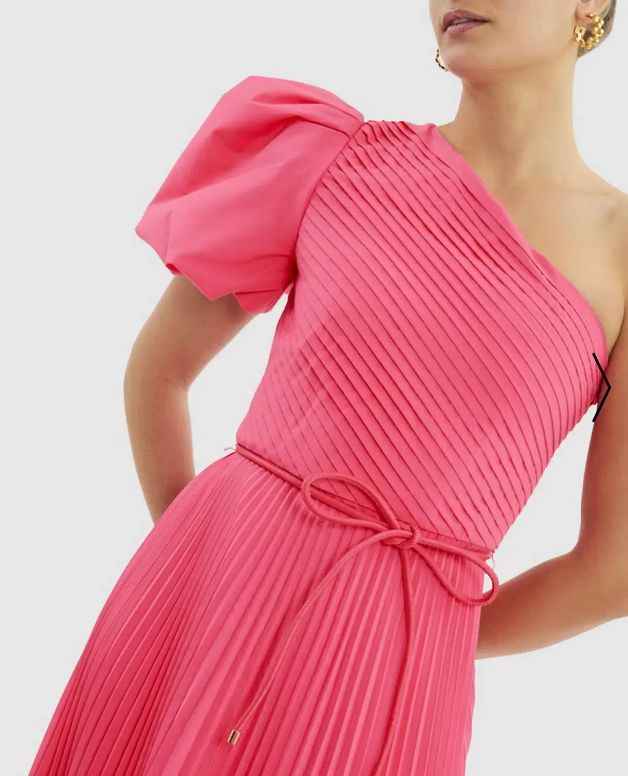 Rebecca Vallance  Rosa One Shoulder Midi Dress  Pink Size 12 - Image 3