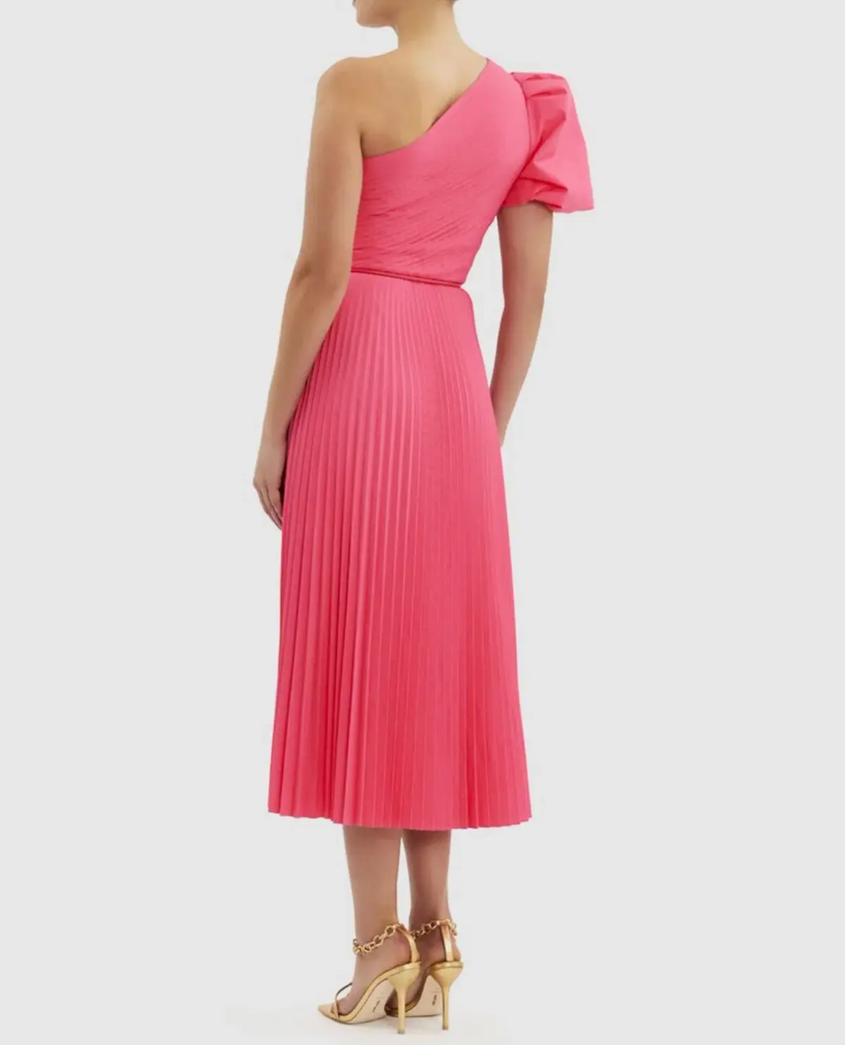 Rebecca Vallance  Rosa One Shoulder Midi Dress  Pink Size 12 - Image 2