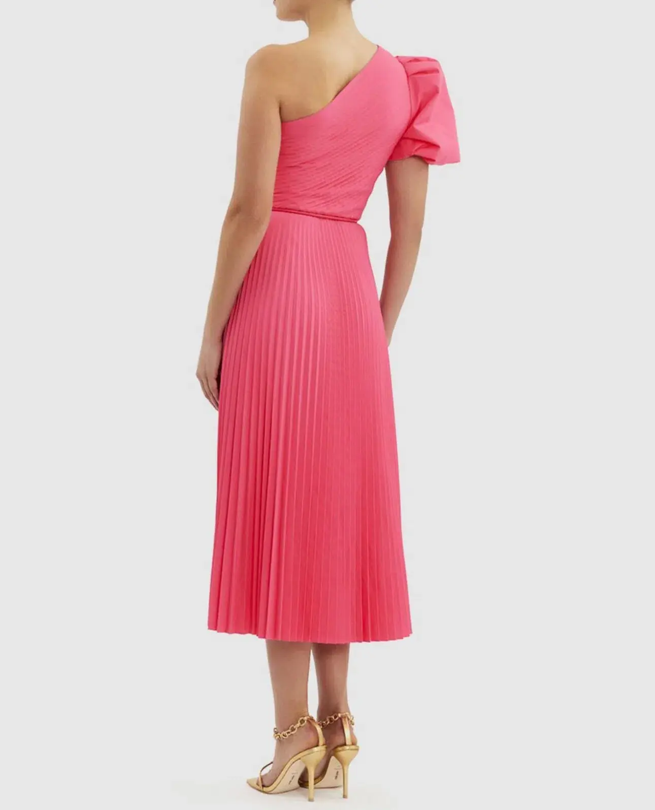 Rebecca Vallance  Rosa One Shoulder Midi Dress  Pink Size 12 - Image 2