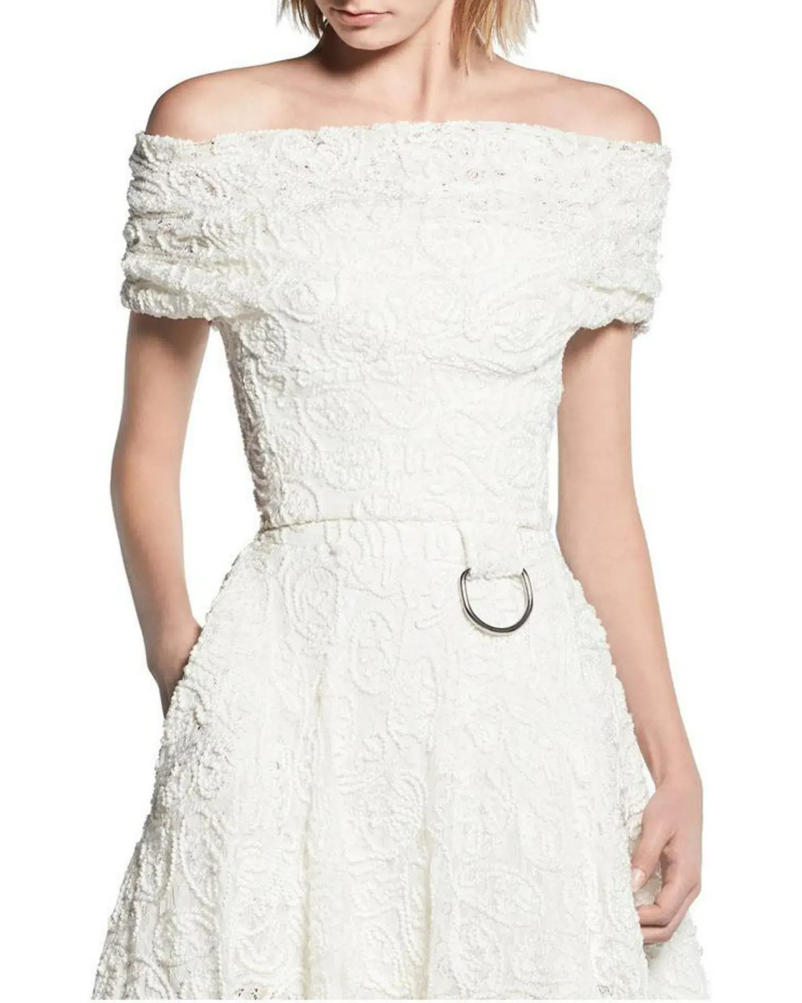 Maticevski Embrace Band Bodice & Promising Full Skirt Set White Size AU 8 - Image 4