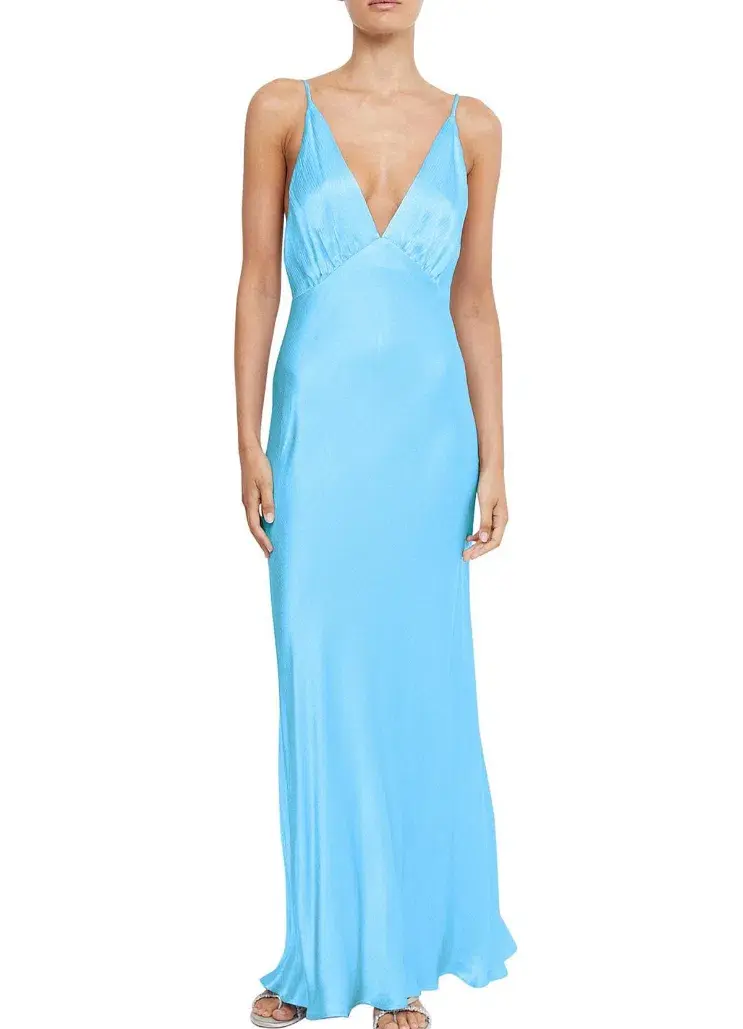 Bec & Bridge Lorelai V Maxi Dress Blue Size 10 - Image 3