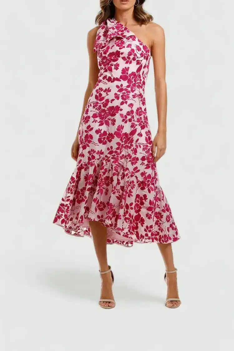 Talulah Les Saison Midi Dress Pink Size 8 - Image 1