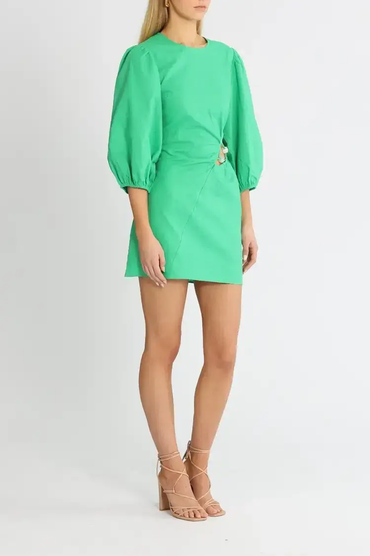 Suboo Elodie Mini Dress Green Size 10 - Image 2
