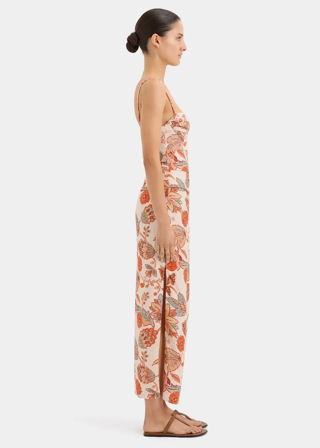 Sir The Label Noemi Balconette Midi Dress Floral Size 1/Au 8 for rent on The Volte - main image