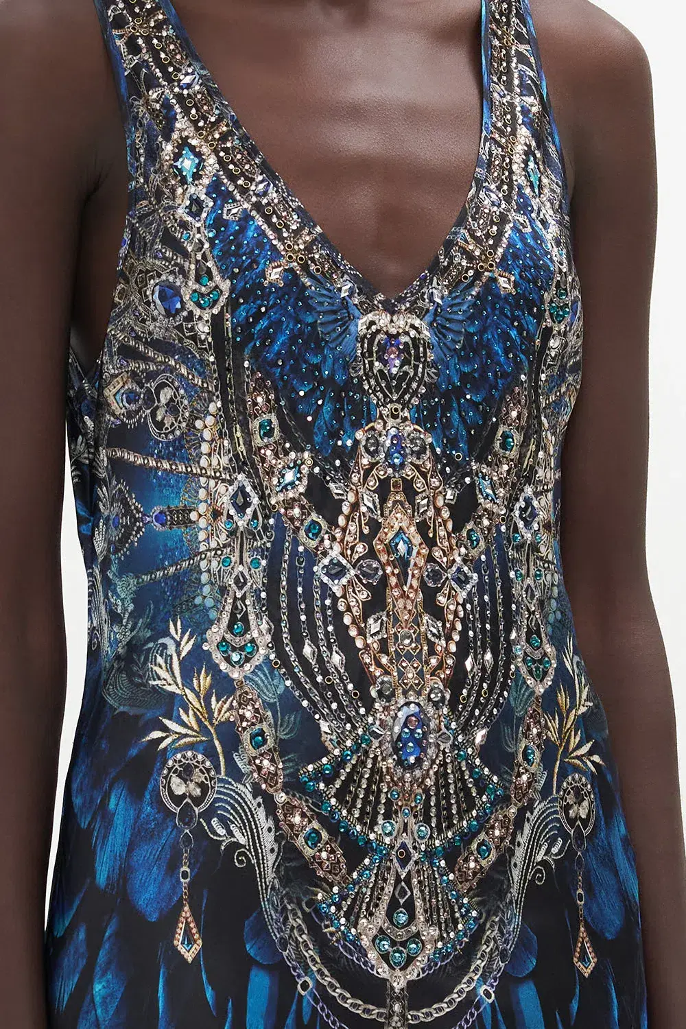 Camilla Ground Control Bias Cut Tank Dress Blue Size 16 - Image 6