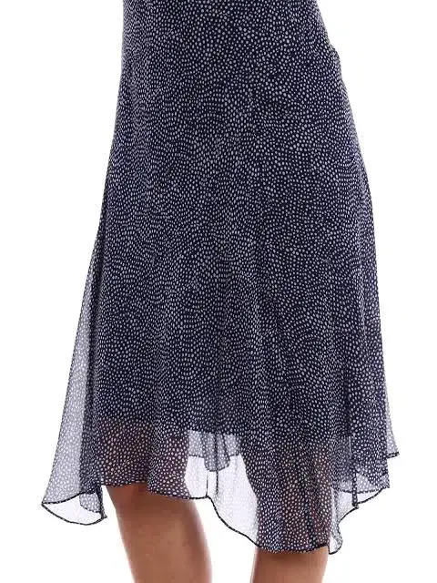 Diane Von Furstenberg Dita Silk Knee-Length Dress  Blue/White Size 10 - Image 5