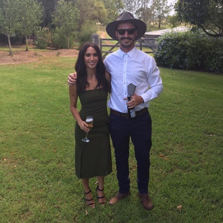 Christopher Esber Dual Knot Resin Dress Khaki Size 6 for rent on The Volte - main image