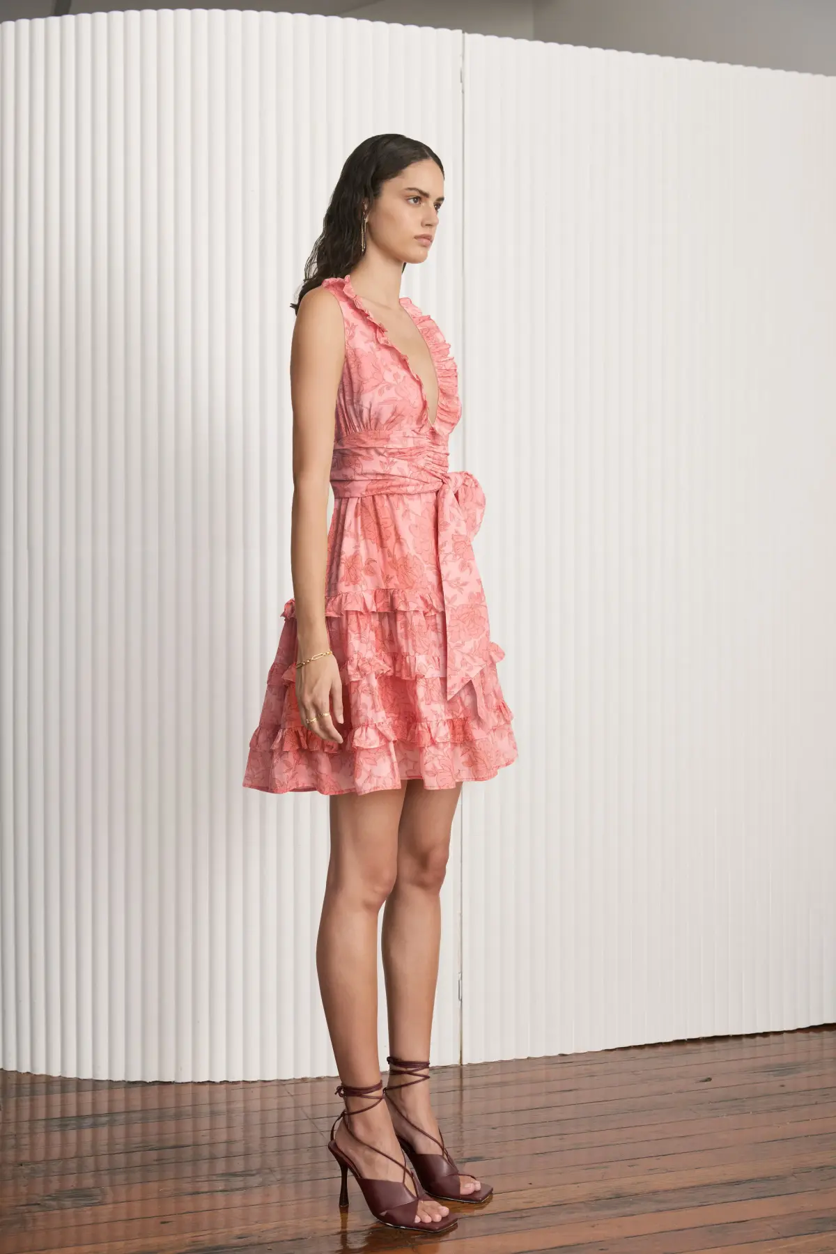 Kate Ford The Lucien Layered Sleeveless Dress in Eden Size 2 - Image 2
