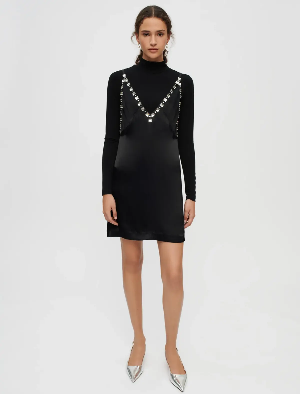 Maje Radeau Dress Black Size 38/Au 10 - Image 1