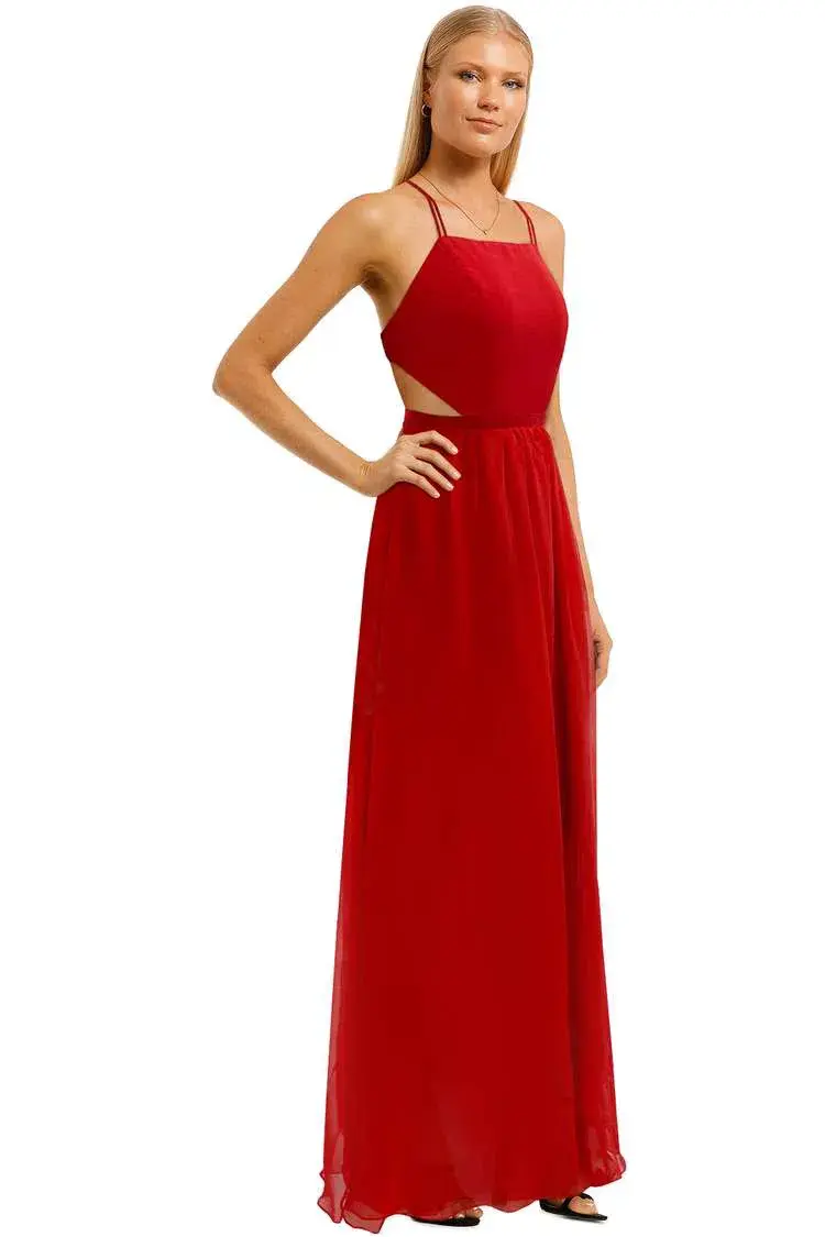 Fame and Partners Mildred Dress Red Maxi Dress Size 8 - Image 2