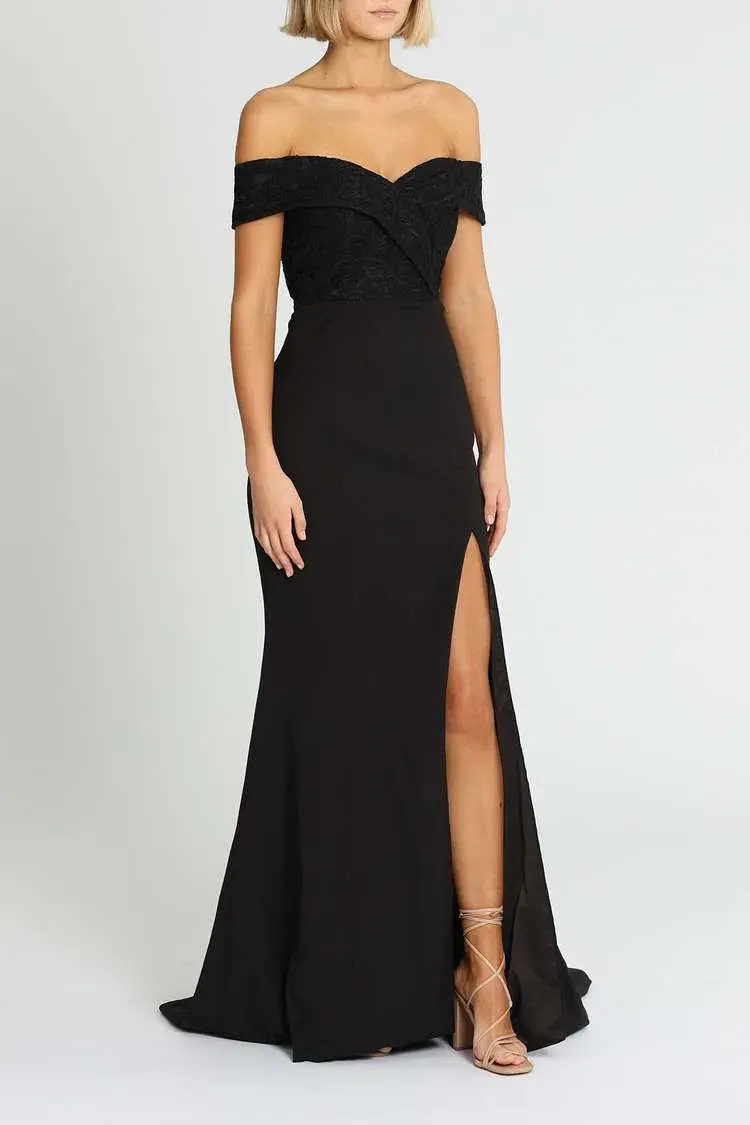 Samantha Rose Gia Lace Bodice Gown Black Size 16 - Image 2