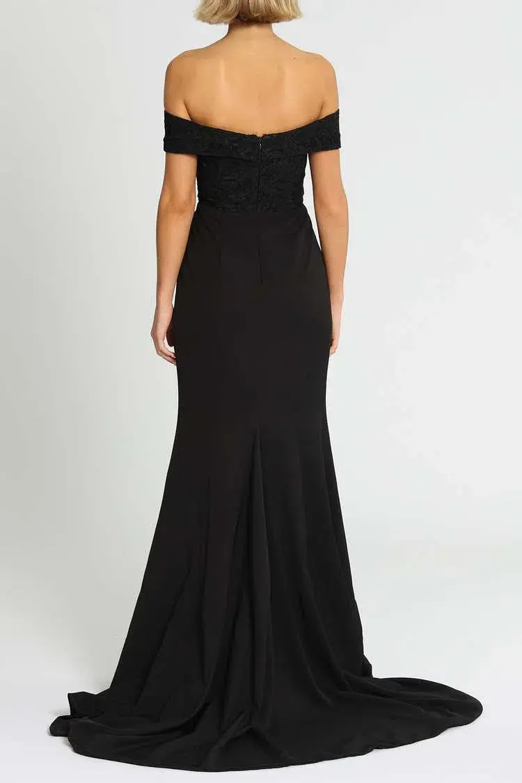 Samantha Rose Gia Lace Bodice Gown Black Size 16 - Image 3