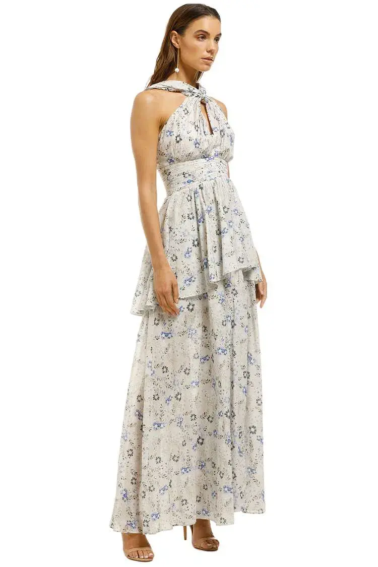 AJE Fraser Maxi Dress in Cream Print Size 8 - Image 2