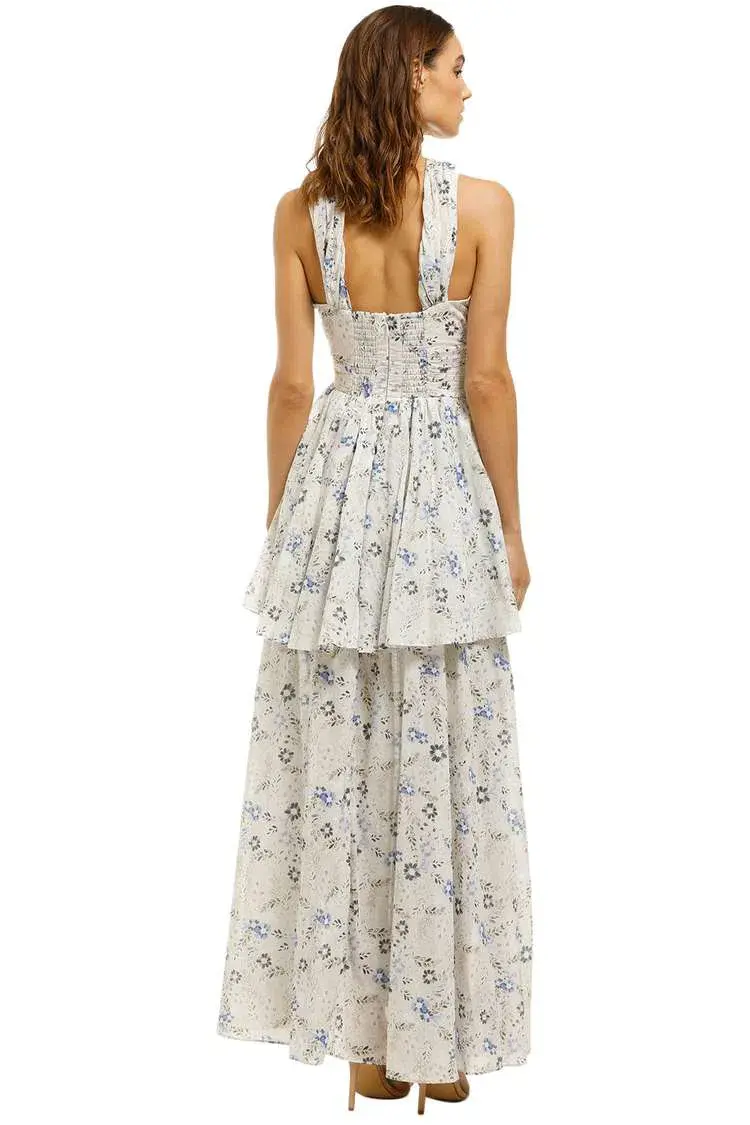 AJE Fraser Maxi Dress in Cream Print Size 8 for rent on The Volte - main image