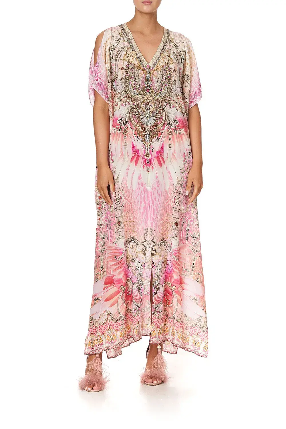Camilla Deco Darling Slim Fit Kaftan With Split Print One Size - Image 1